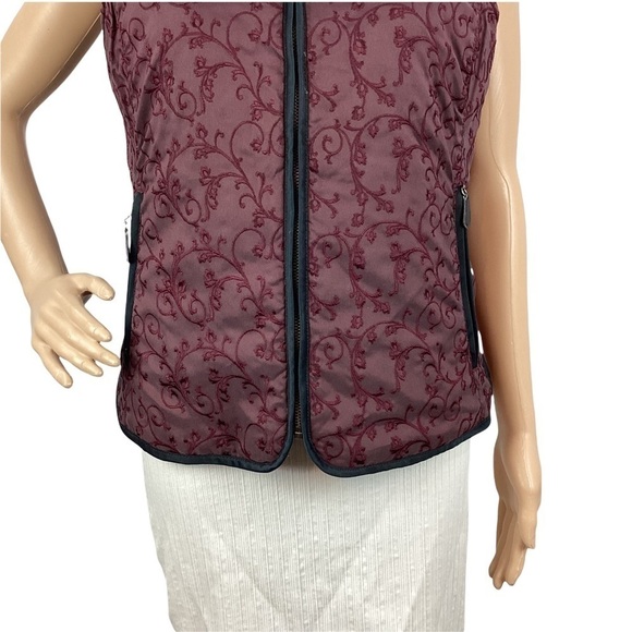 Eddie Bauer Premium Goose Down Quilted Vest Red Size S - Picture 3 of 7
